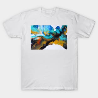 "Out of Gold" acrylic dutch pour T-Shirt